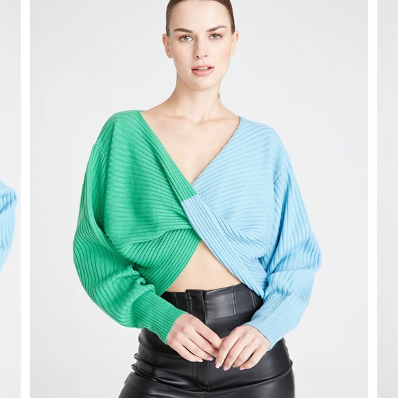 Amur Sweaters - Amur Cruz Twist wrap sweater